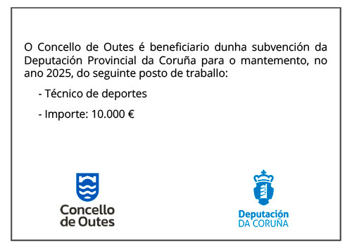 Cartela subvención Deputación